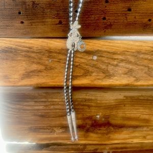 Vintage Cowboy Silver Turquoise Bolo tie